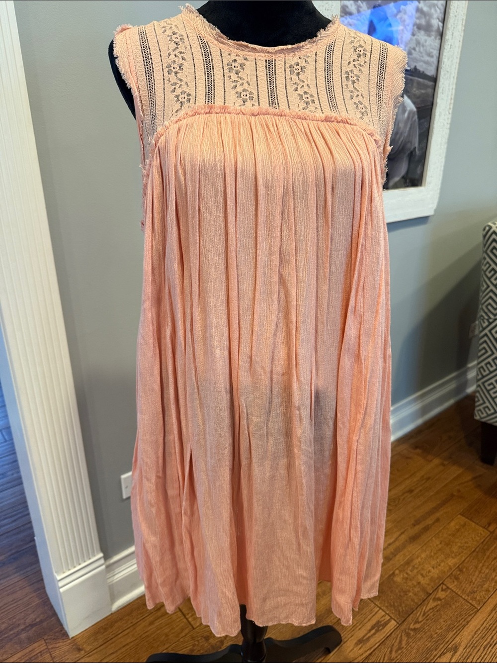 Altar’d State peach colored dress. Size medium.